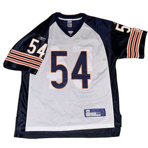 Brian Urlacher Reebok On Field NFL Chicago Bears #54 Football Jersey Size 50